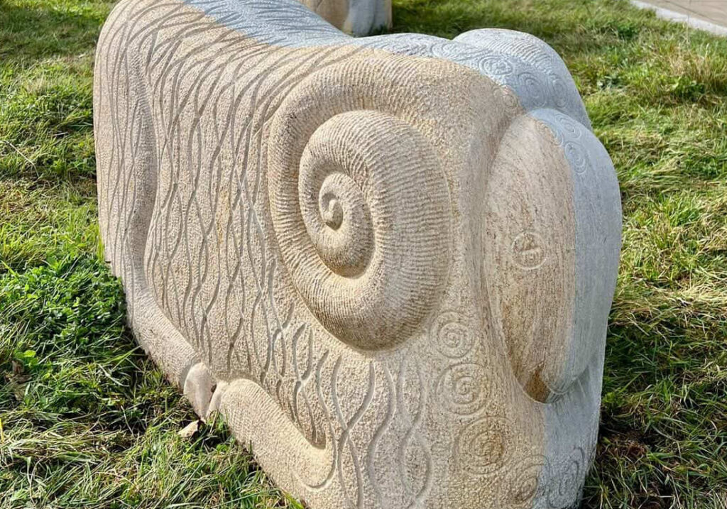 Shipley’s new stone sheep have names now, chosen by the town’s school children