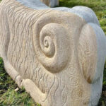 Shipley’s new stone sheep have names now, chosen by the town’s school children