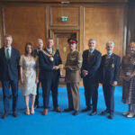 Members of the Royal Yorkshire Regiment and the Mayor of Barnsley Cllr Liam Hardcastle.