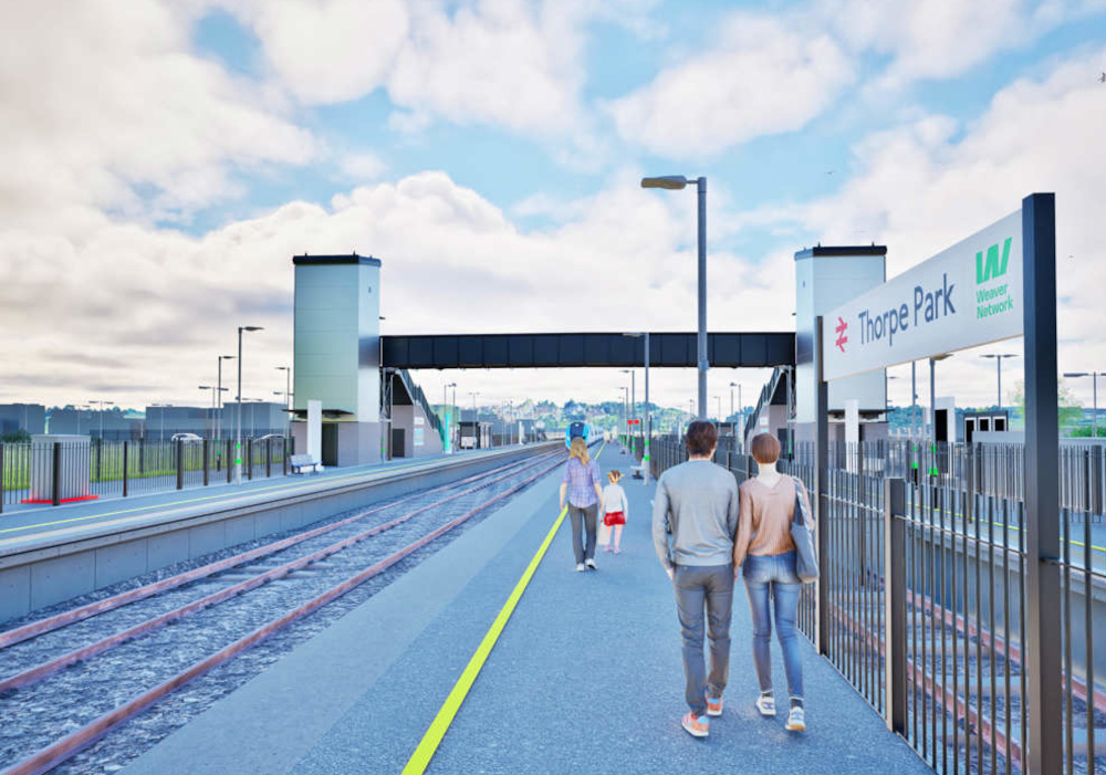 Thorpe Park Rail Station plans