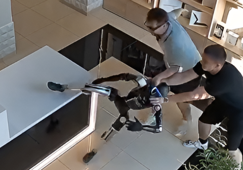 Robot attack.